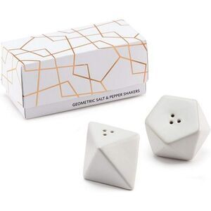 Weddingstar Geometric Dice Salt & Pepper Shakers NIB Nerd Geek